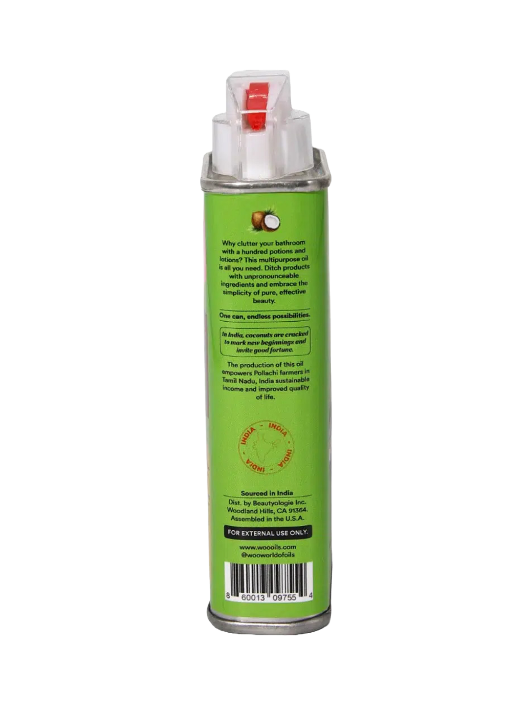 Olio di cocco biologico per corpo e capelli COCONUT
