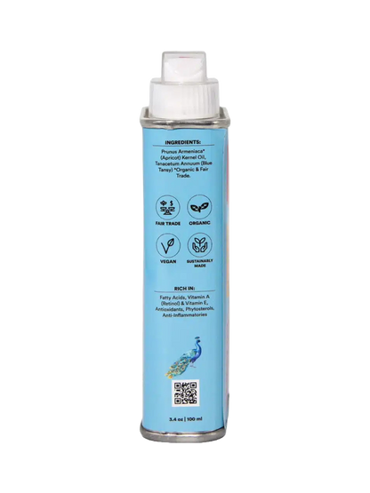 Olio biologico per corpo e capelli al tanaceto blu e albicocca BLUE TANSY &amp; APRICOT