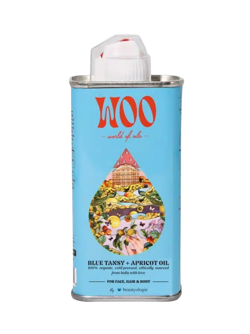 Olio biologico per corpo e capelli al tanaceto blu e albicocca