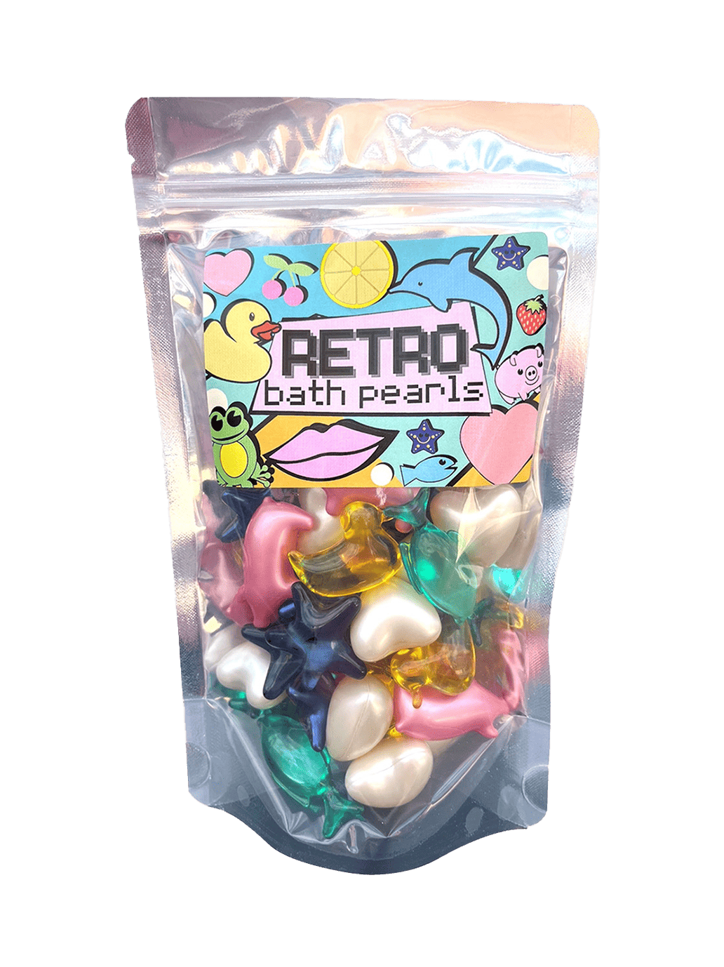 Duftende Retro-Badeperlen im 90er-Jahre-Stil