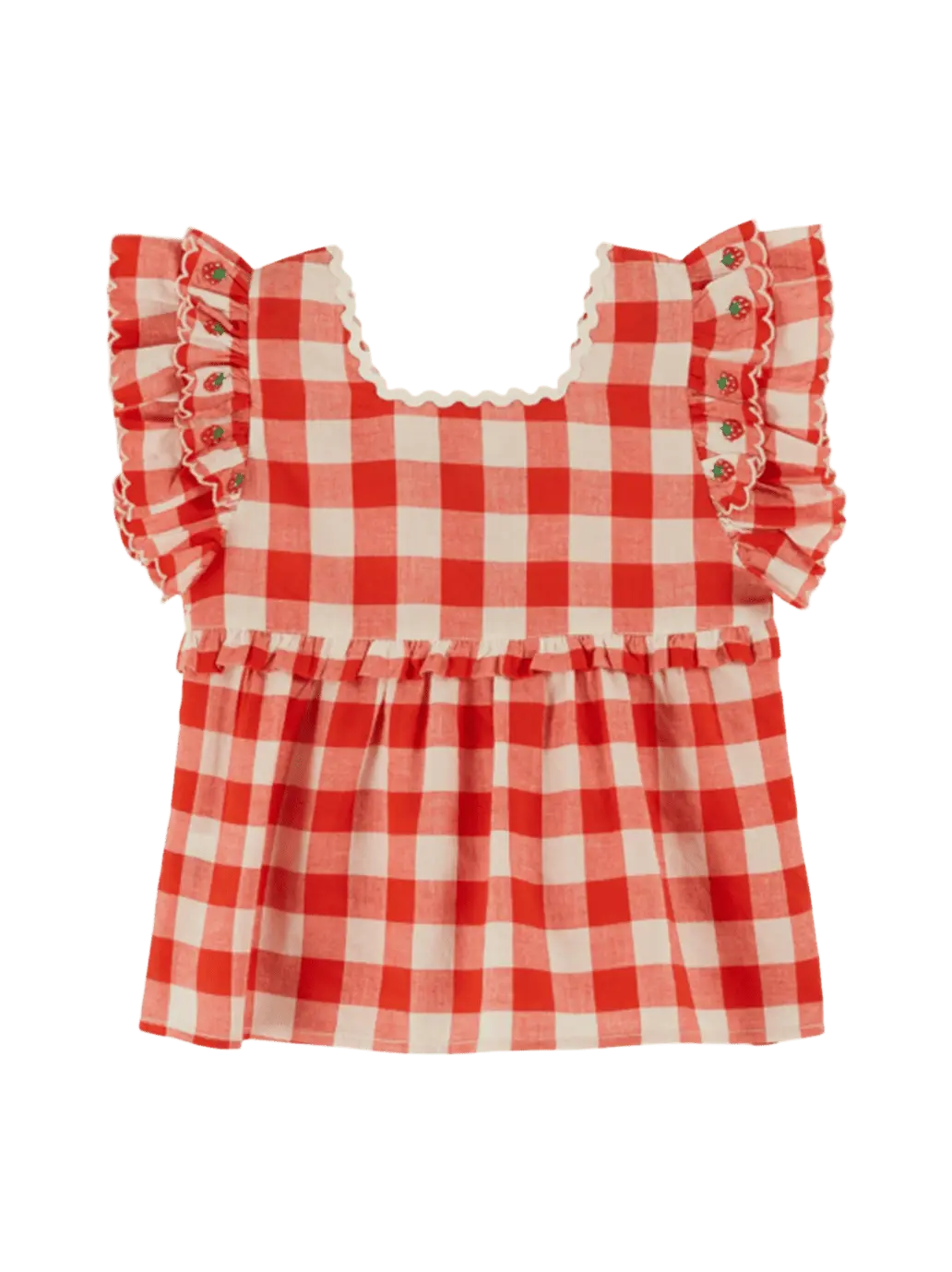 Embroidery Carreau Blouse Emile et Ida BEBE Concept 