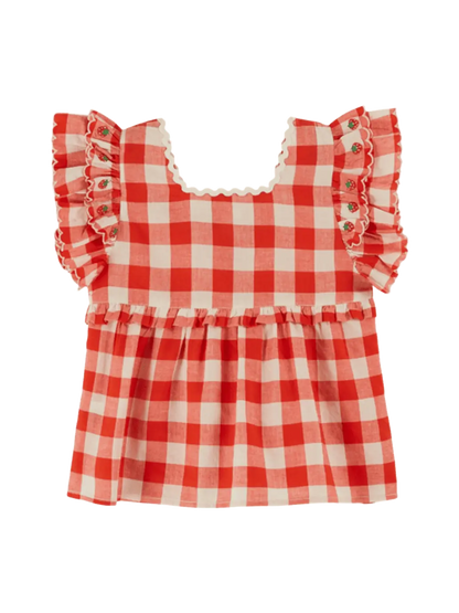 Embroidery Carreau Blouse Emile et Ida BEBE Concept 