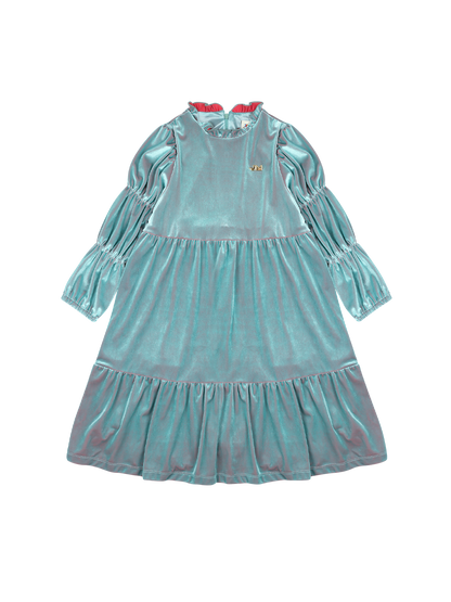 Šaty Shirring Velvet Dress