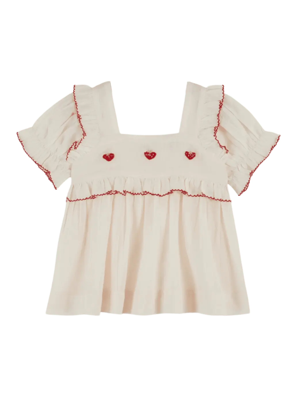 Fraise Embroidery Blouse Emile et Ida BEBE Concept 