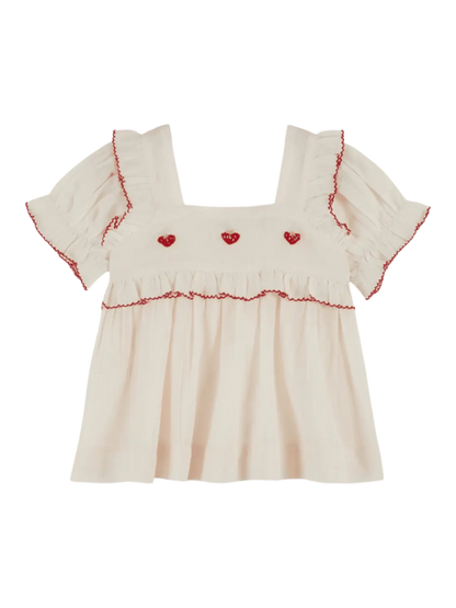 Fraise Embroidery Blouse Emile et Ida BEBE Concept 