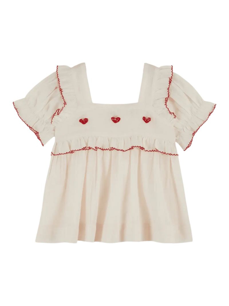 Fraise Embroidery Blouse Emile et Ida BEBE Concept 
