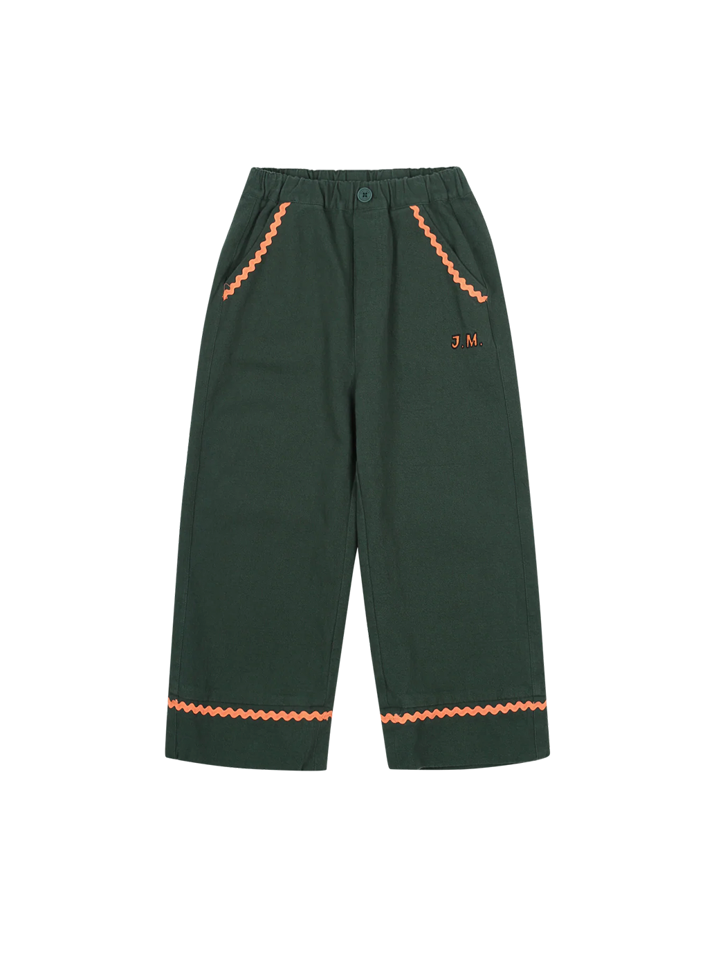 Pantaloni Jellymallow Zigzag in tessuto verde