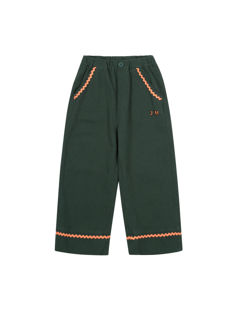 Jellymallow ZIgzag Woven Pants Green