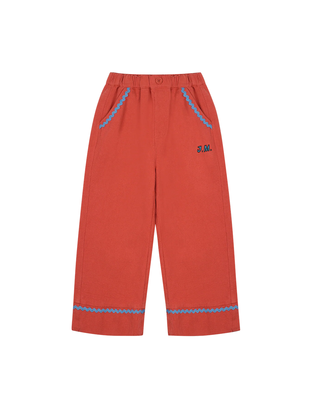Kalhoty Jellymallow ZIgzag Woven Pants Brick BRICK