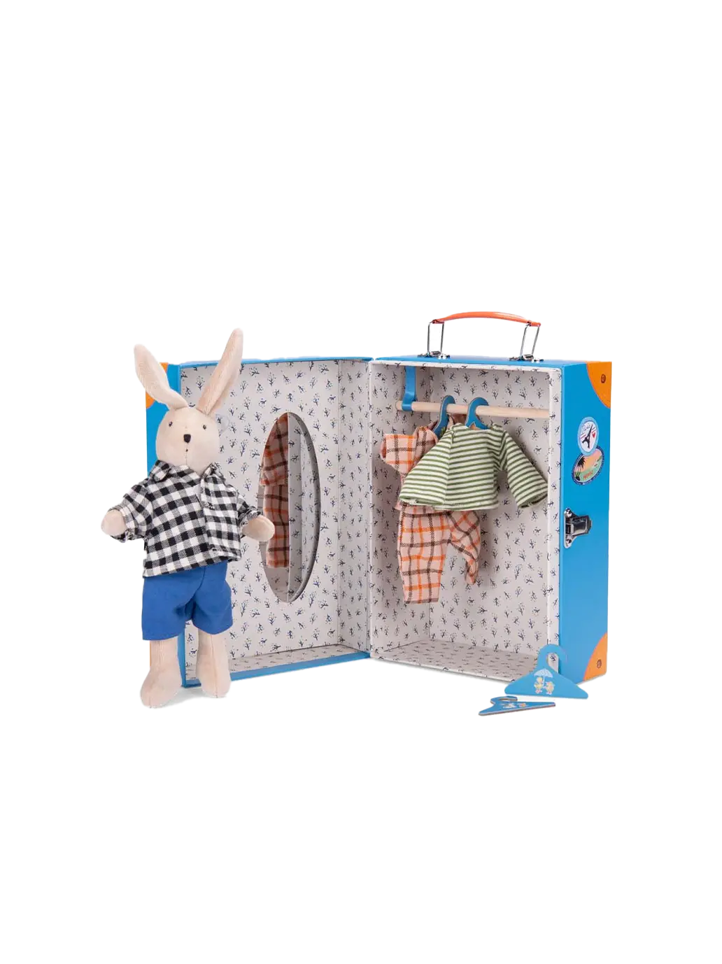Walizka z garderobą i przytulanką Moulin Roty BEBE Concept 