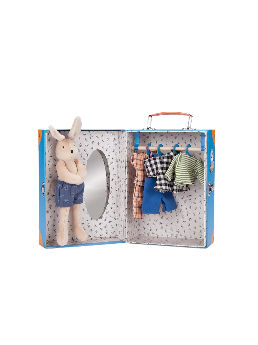 Walizka z garderobą i przytulanką Moulin Roty BEBE Concept 