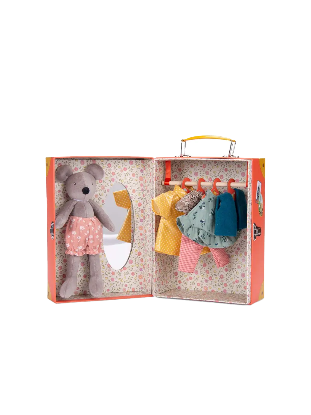 Walizka z garderobą i przytulanką Moulin Roty BEBE Concept 
