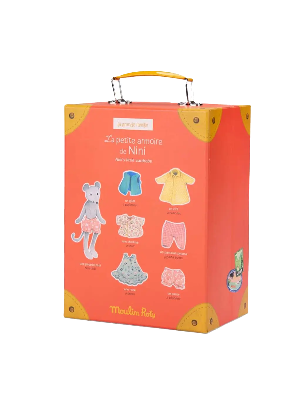 Walizka z garderobą i przytulanką Moulin Roty BEBE Concept 
