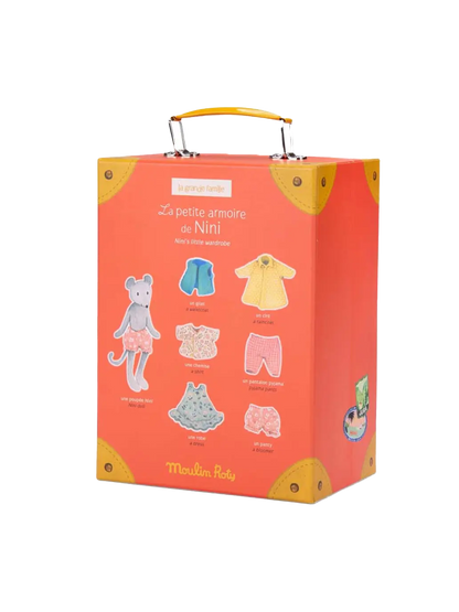 Walizka z garderobą i przytulanką Moulin Roty BEBE Concept 