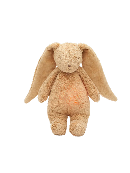 Szumiący króliczek organic z lampką nocną Moonie BEBE Concept 