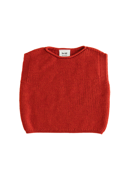 Gilet Harvey in lana merino per bambini RED
