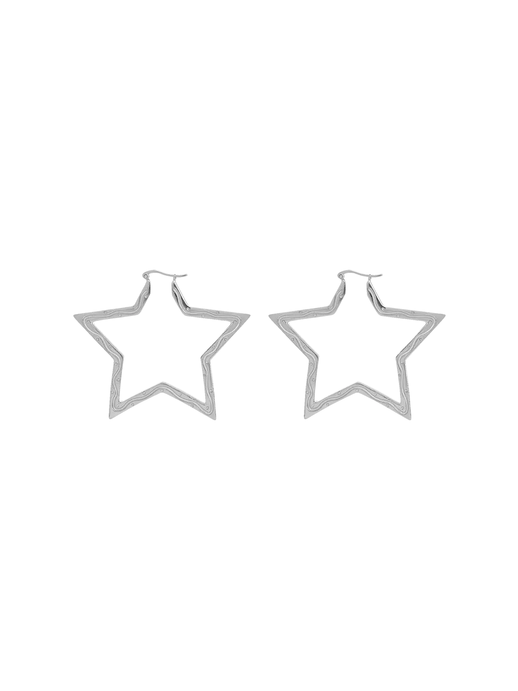 Kolczyki Funky Star Small Hoops Anna + Nina BEBE Concept 