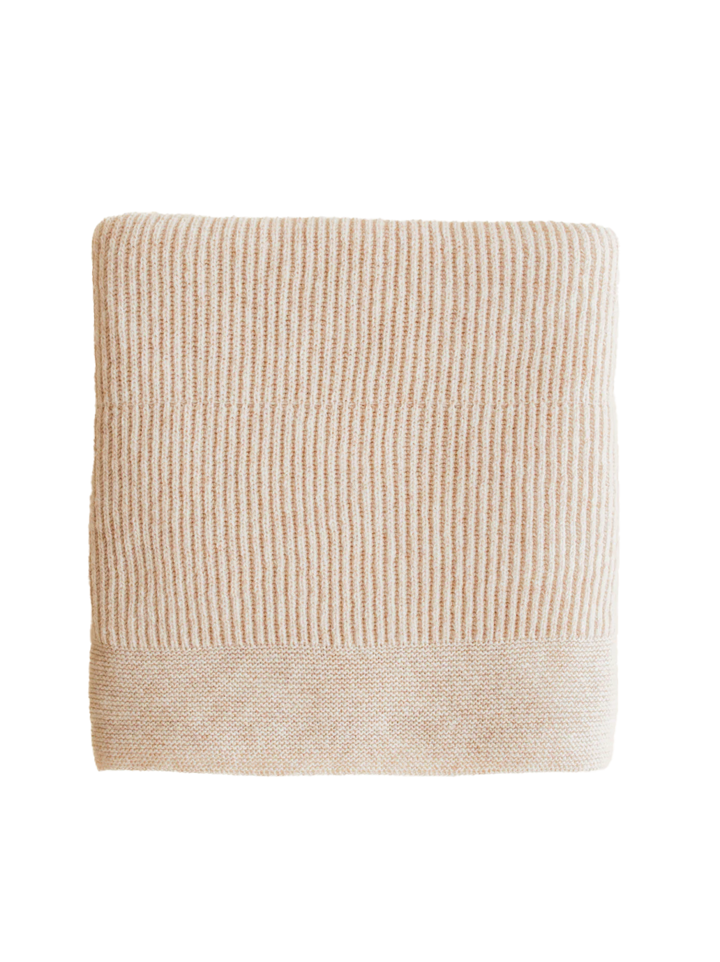 Grande couverture en laine mérinos Gaston SOFT BEIGE