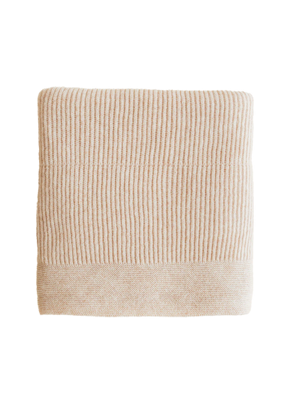 Große Merinowolldecke Gaston SOFT BEIGE