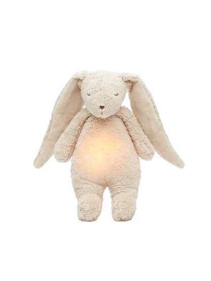 Szumiący króliczek organic z lampką nocną Moonie BEBE Concept 