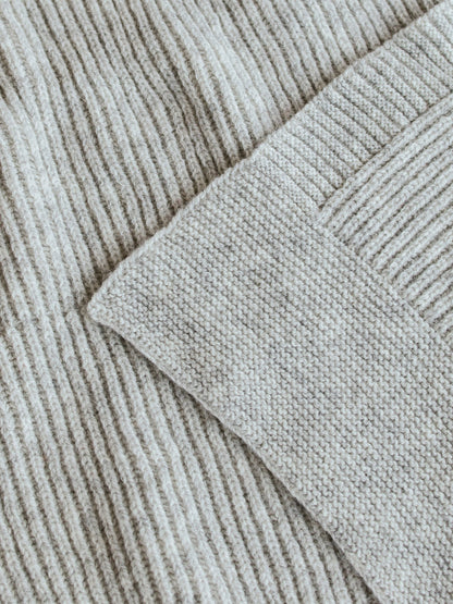 Large Merino wool blanket Gaston SOFT GREY