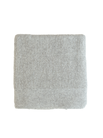 Large Merino wool blanket Gaston SOFT GREY