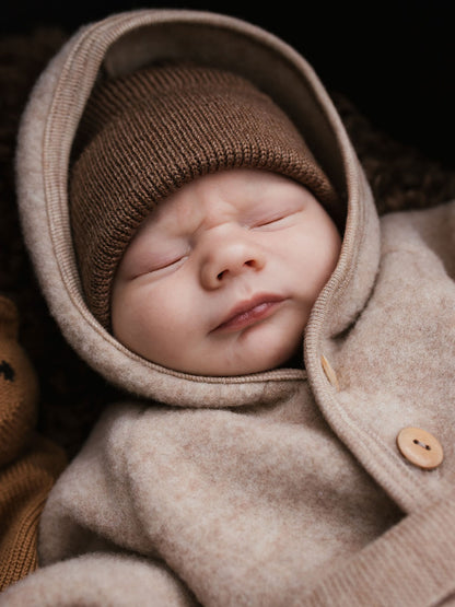 Шапочка Merino Beanie Newborn 0+ MOCHA