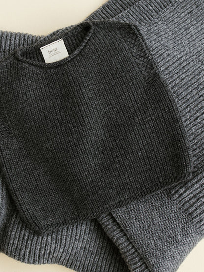 Harvey-Weste aus Baby-Merinowolle CHARCOAL