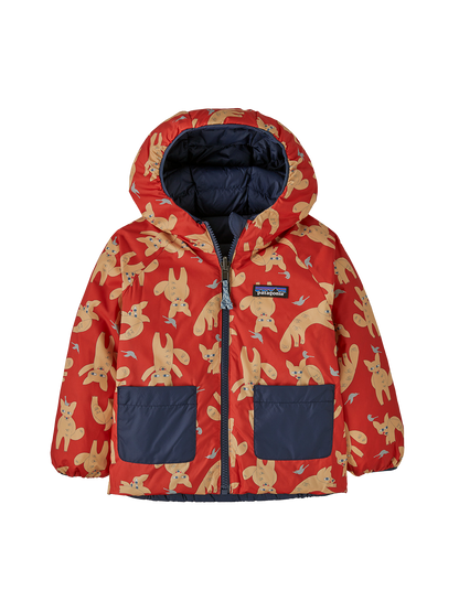 Dwustronna kurtka puchowa Baby Reversible Down Hoody FOX CHASE/MADDER RED