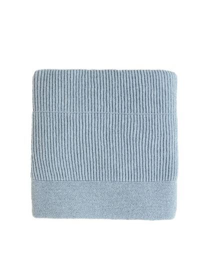 Große Merinowolldecke Gaston FROST BLUE