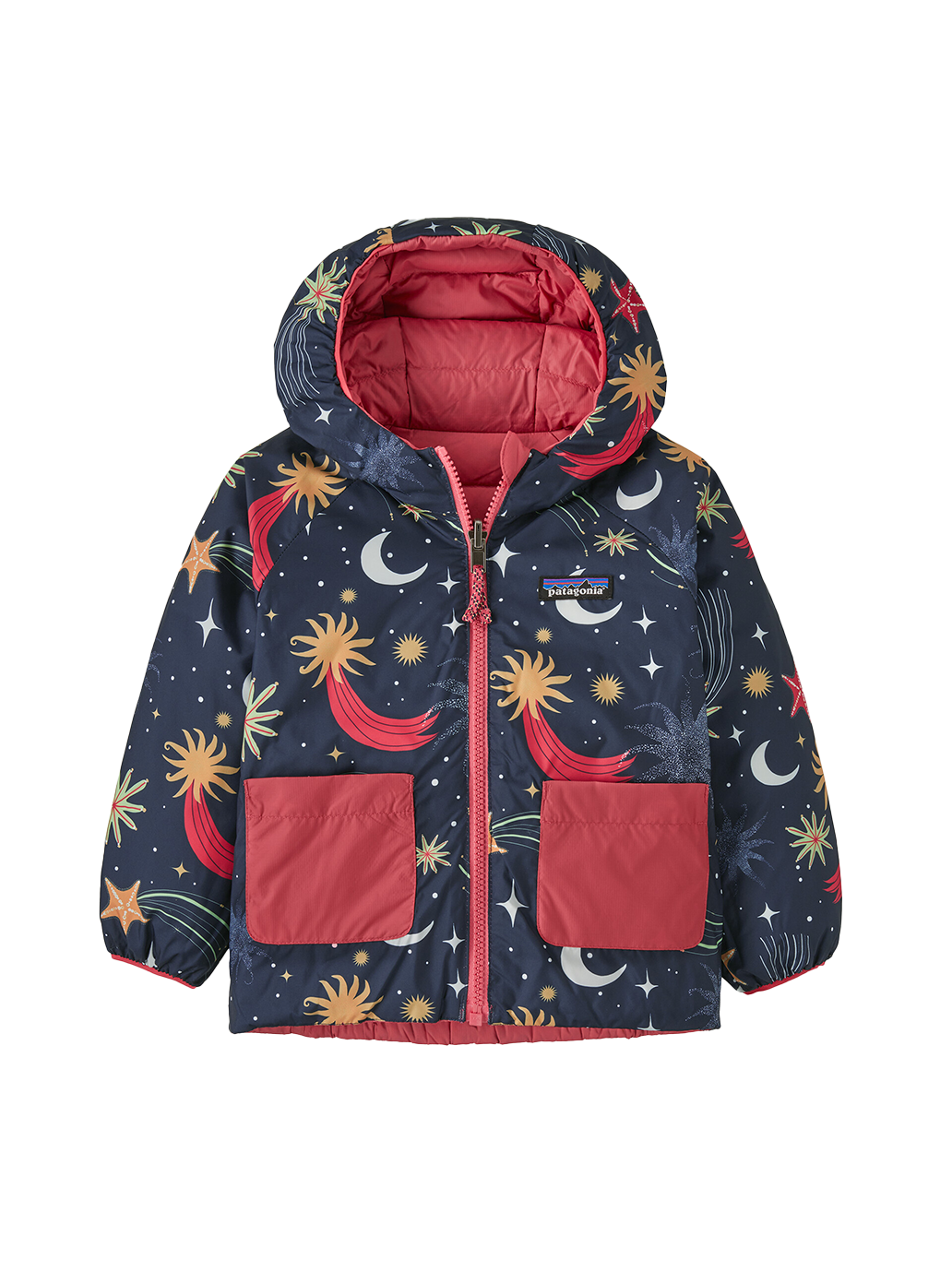 Sweat à capuche réversible pour bébé COSMIC SEA/NEW NAVY