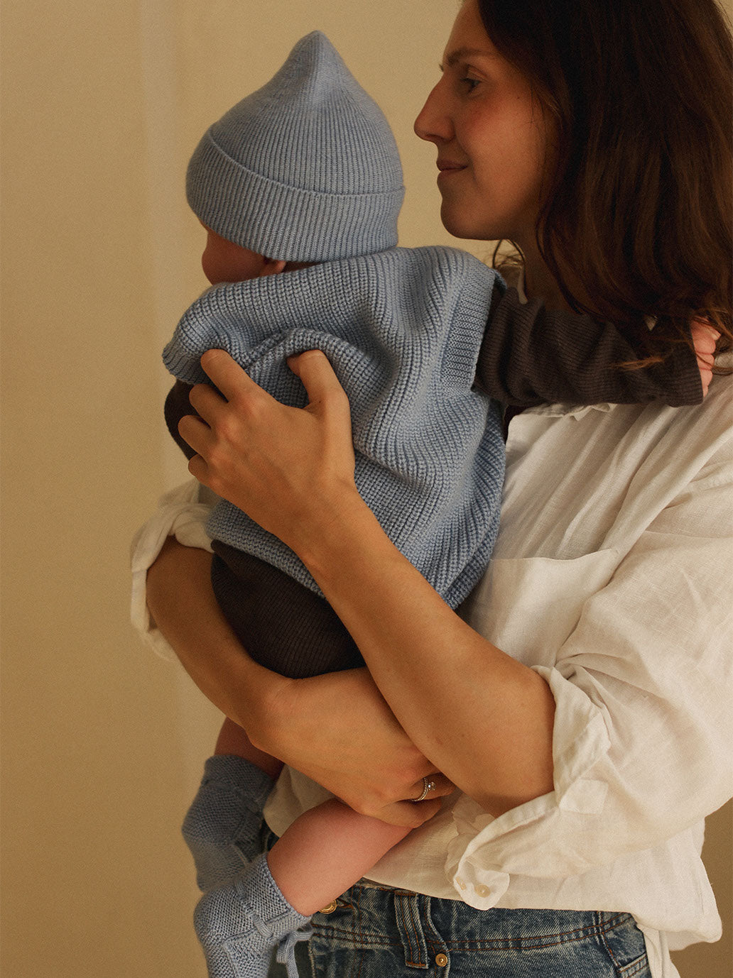 Berretto Merino Neonato 0+ LIGHT BLUE