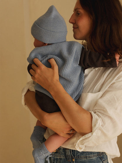 Merino Beanie Newborn 0+ LIGHT BLUE