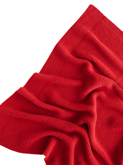 Velká deka z merino vlny Gaston APPLE RED