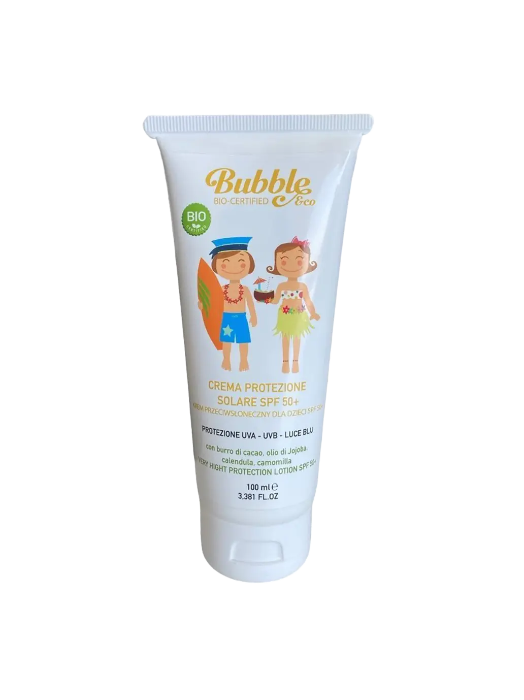 Organiczny krem przeciwsłoneczny dla dzieci od urodzenia SPF50+ Bubble & Co BEBE Concept 