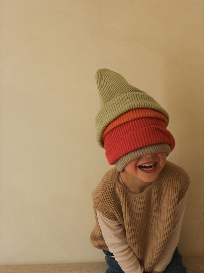 Kamizelka z wełny merino Harvey Kids SAND