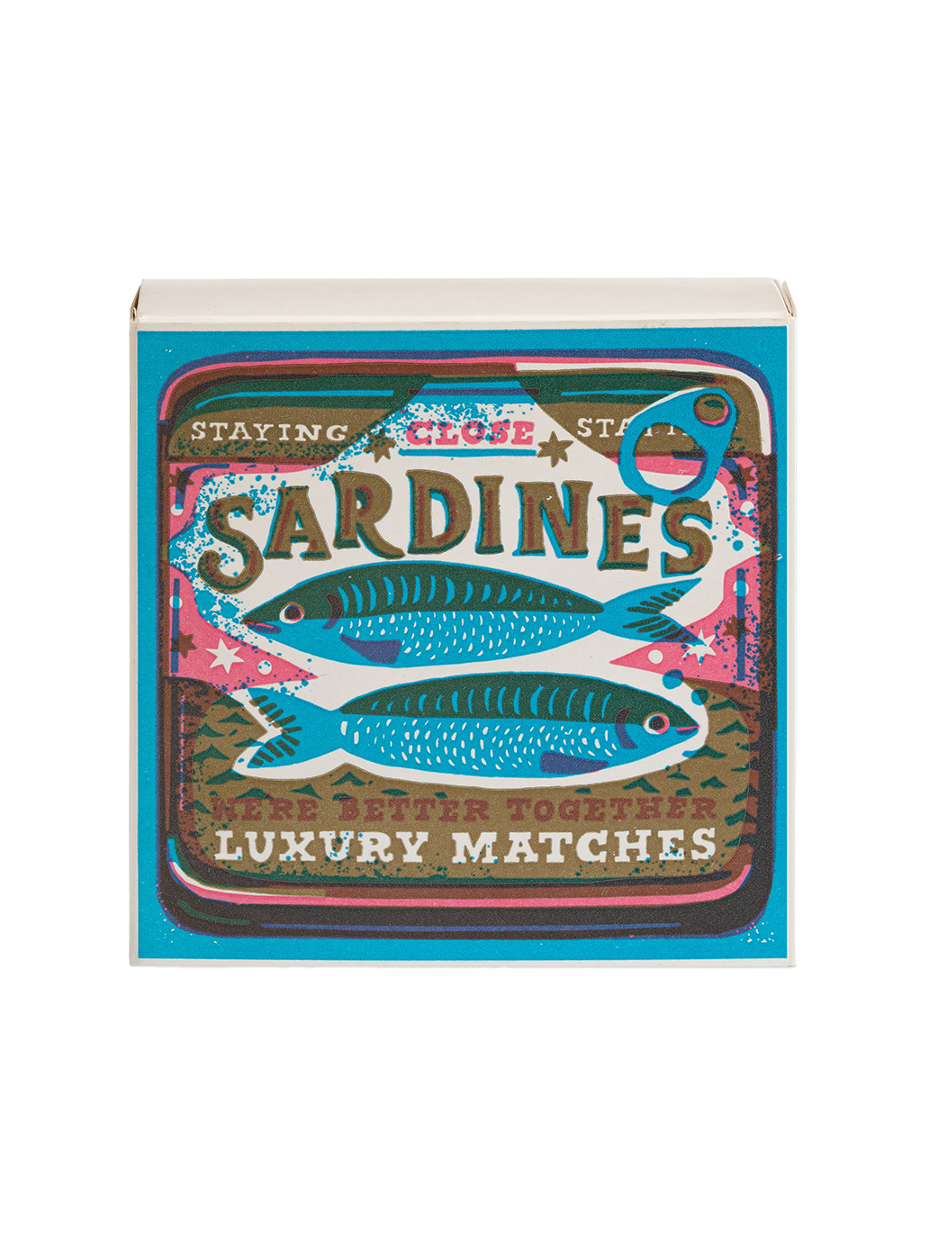 Allumettes de luxe dans une boîte carrée décorative SARDINES