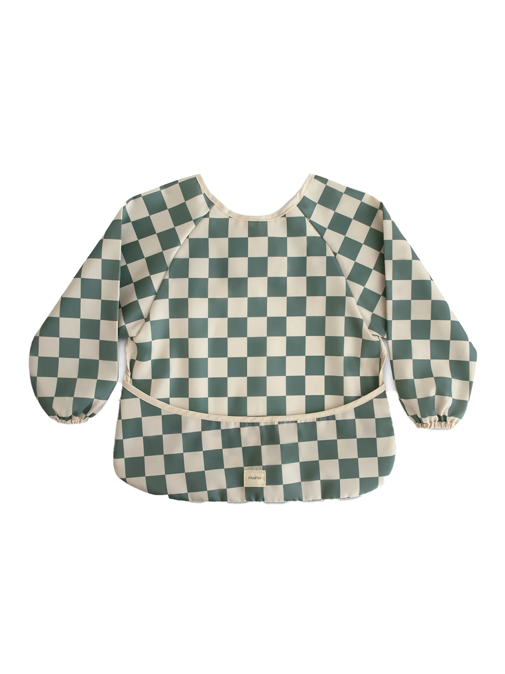 Langarm-Lätzchen OLIVE CHECK