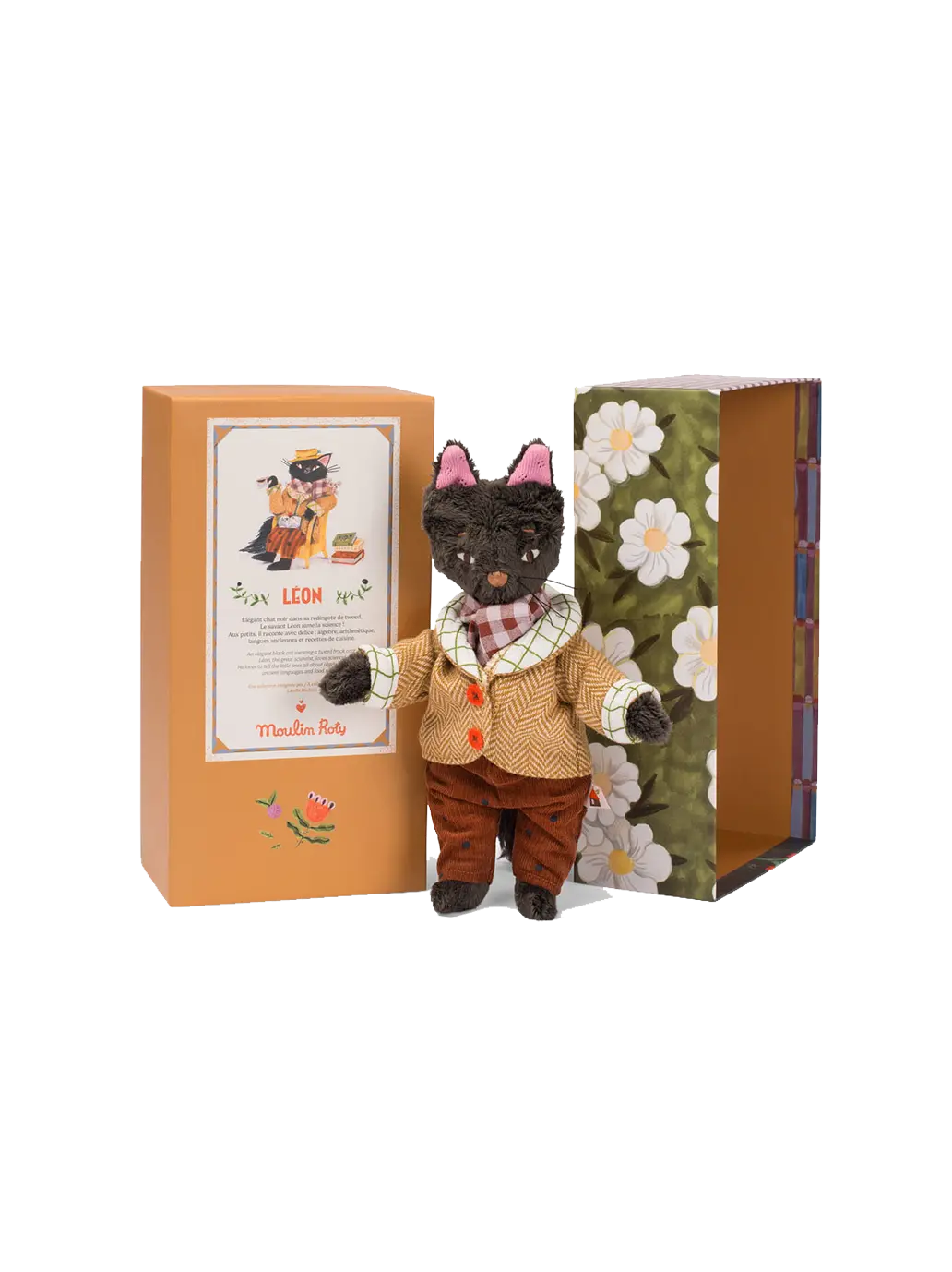 Przytulanka retro w ozdobnym pudełku Les Minouchkas Moulin Roty BEBE Concept 