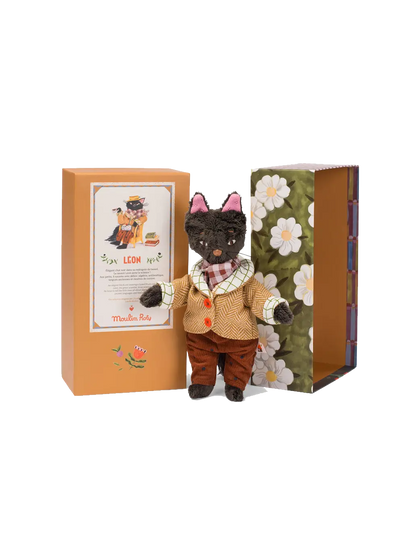 Przytulanka retro w ozdobnym pudełku Les Minouchkas Moulin Roty BEBE Concept 