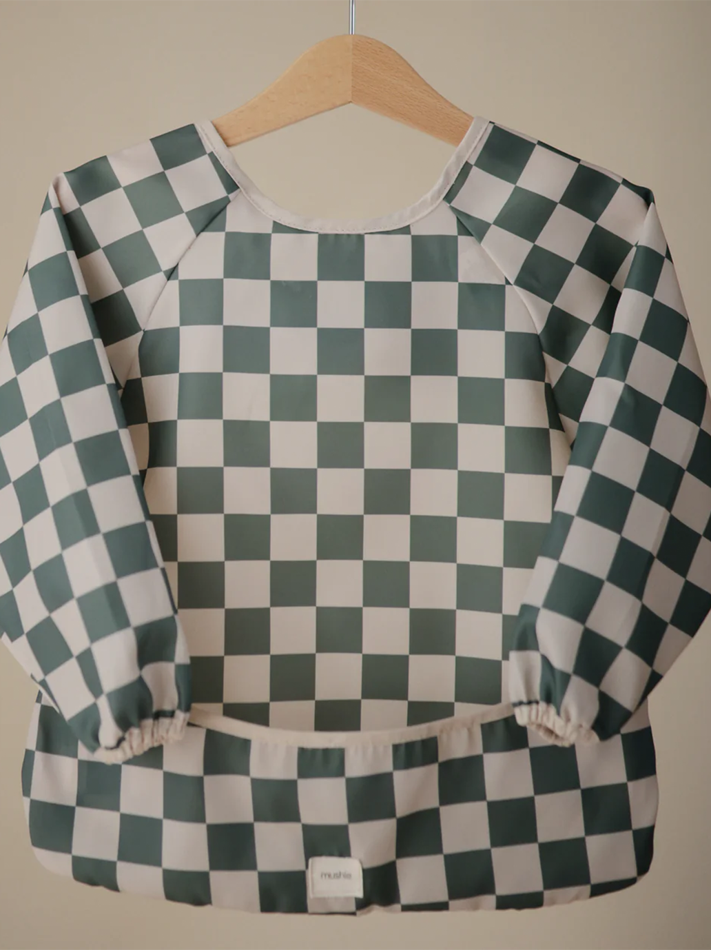 Śliniak z długim rękawem OLIVE CHECK