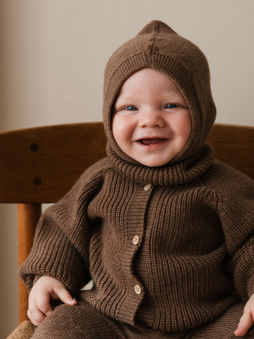 Cárdigan de merino Inga MOCHA