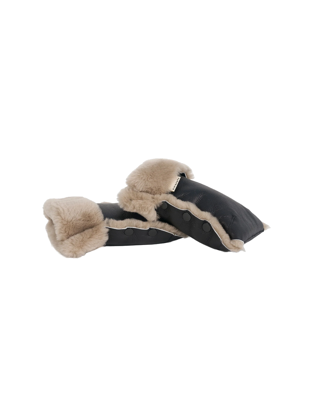 Premium coated buggy mitten with merino wool TOAST