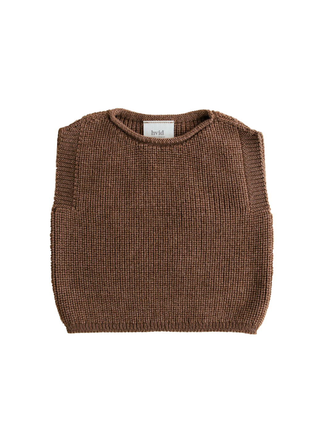 Kamizelka niemowlęca z wełny merino Harvey MOCHA