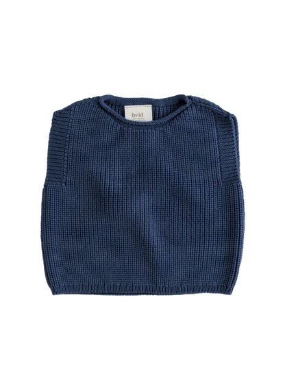 Gilet Harvey bébé mérinos BLUE