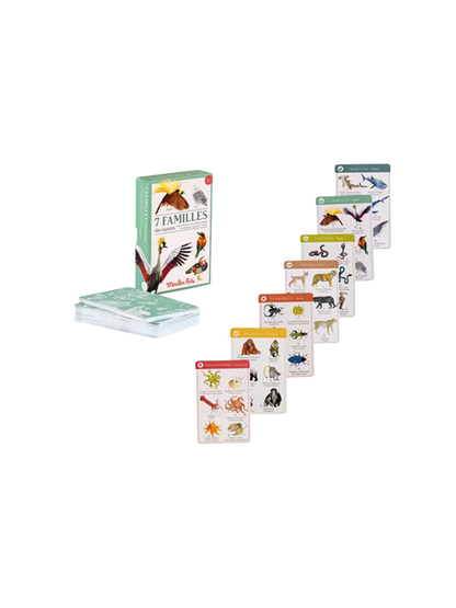 edukacyjna gra karciana 7 Happy Families Moulin Roty BEBE Concept 