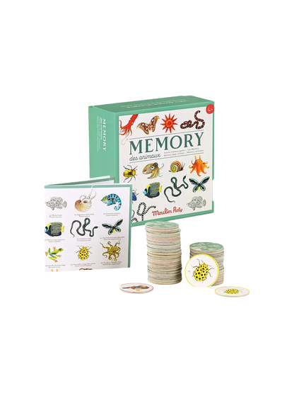 edukacyjna gra memory z dzikimi zwierzętami Moulin Roty BEBE Concept 