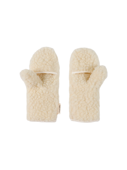 Merino wool gloves for adults MILK