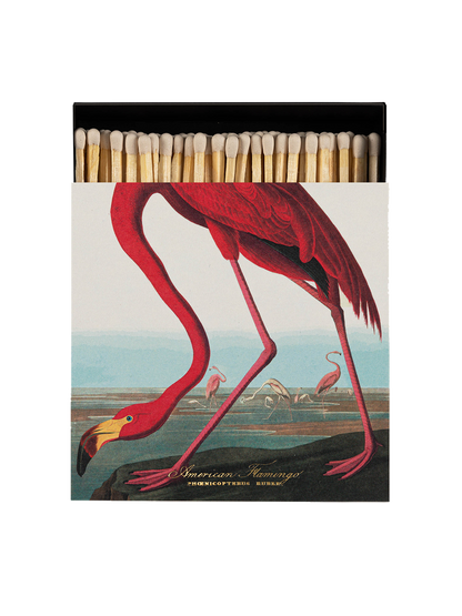 Luxury matches in a decorative box THE AMERICAN FLAMINGO