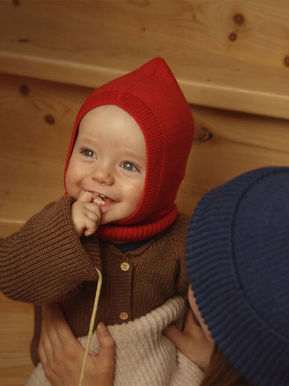 Merino wool balaclava RED